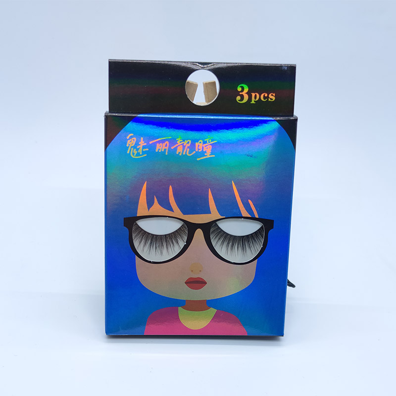 ナチュラルルックウィスピーラッシュ3Dまつげ3マルチパックソフトコットンバンド